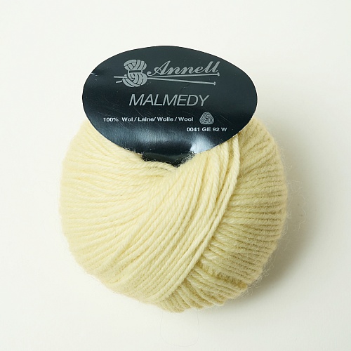 Pelote laine merinos Malmedy jaune clair 2514
