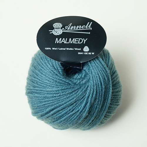 Pelote laine merinos Malmedy bleu acier 2524