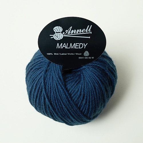 Pelote laine merinos Malmedy bleu foncé 2538