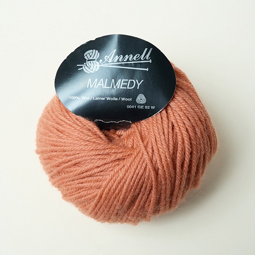 Pelote laine merinos Malmedy orange pastel 2570