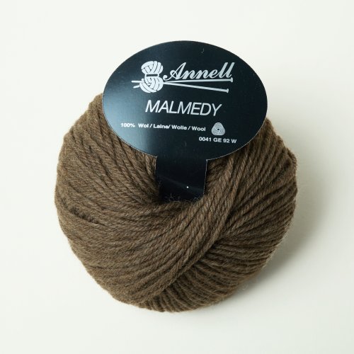Pelote laine merinos Malmedy marron glacé chiné 2630